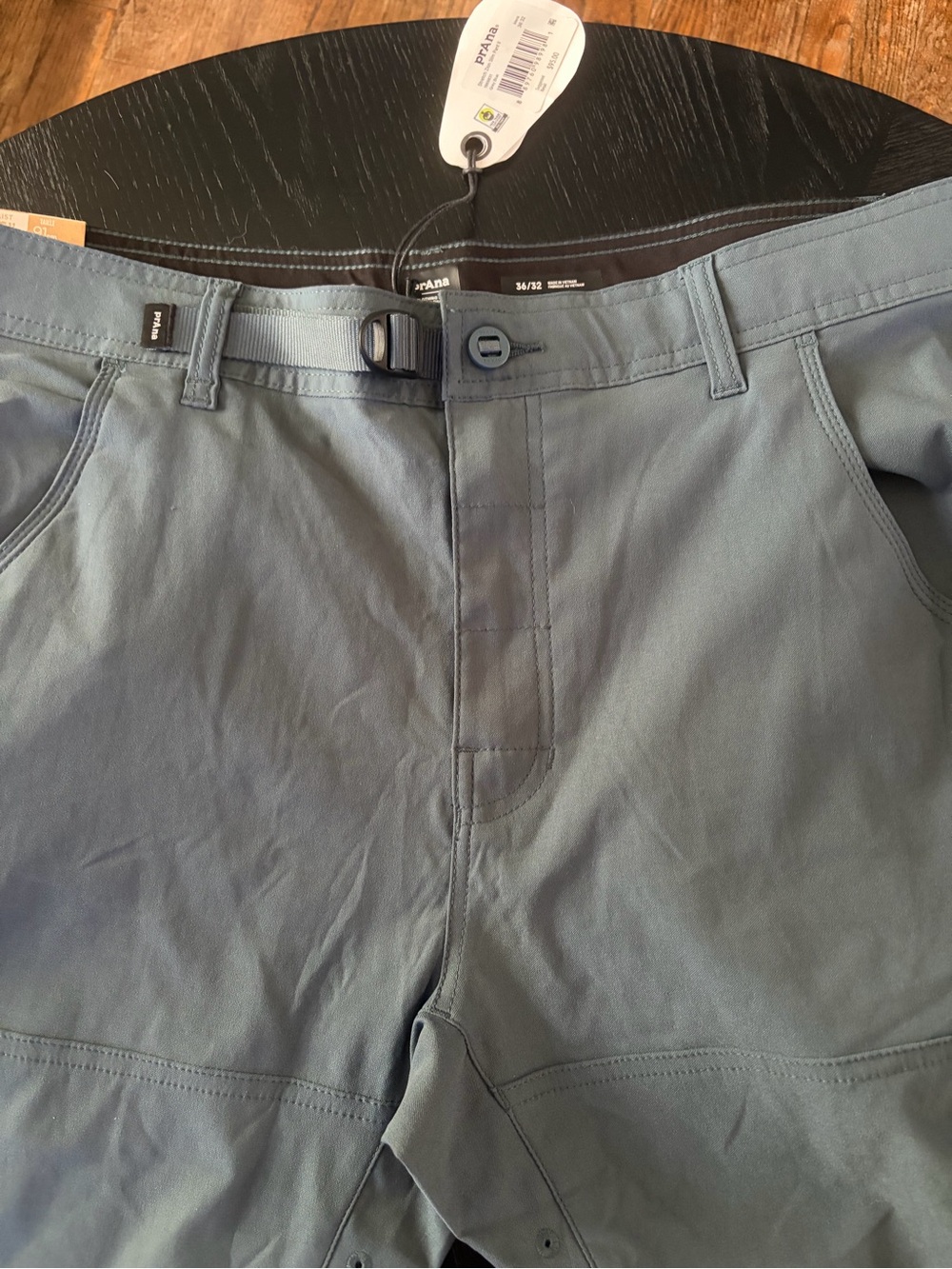 prAna | Men's 36"x32" Grey Blue taper leg Zion SLim Pant - Picture 5 of 8